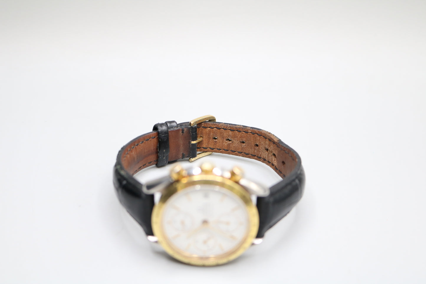 Omega Speed Master 39MM Stainless Steel with Gold Bezel 375.0043 Watch (No Shipping)