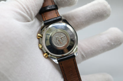 Omega Speed Master 39MM Stainless Steel with Gold Bezel 375.0043 Watch (No Shipping)