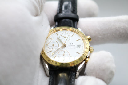 Omega Speed Master 39MM Stainless Steel with Gold Bezel 375.0043 Watch (No Shipping)