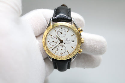 Omega Speed Master 39MM Stainless Steel with Gold Bezel 375.0043 Watch (No Shipping)