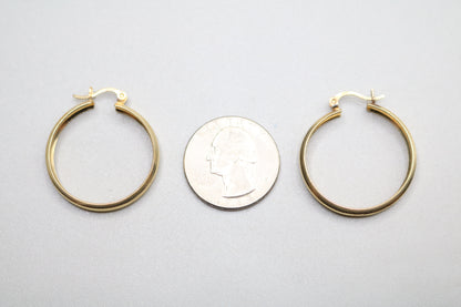 14k Yellow Gold Hoop Earring