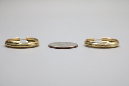 14k Yellow Gold Hoop Earring