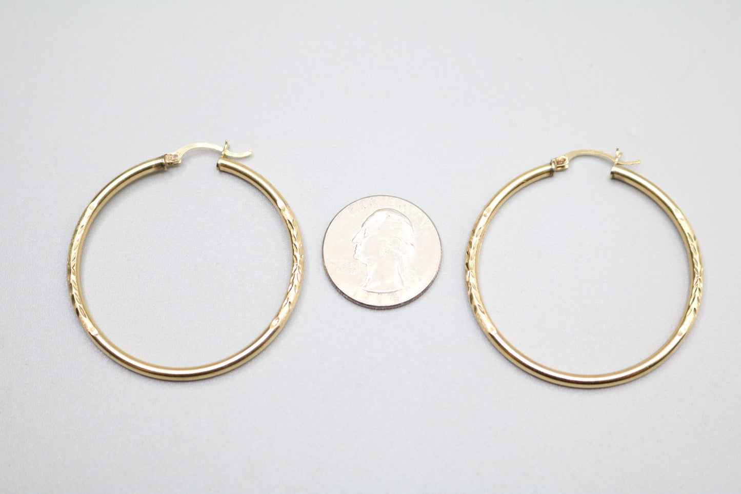 14k Yellow Gold Hoop Earring