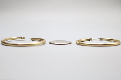 14k Yellow Gold Hoop Earring