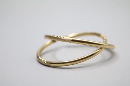 14k Yellow Gold Hoop Earring