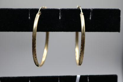 14k Yellow Gold Hoop Earring