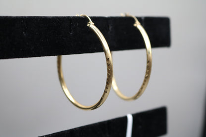 14k Yellow Gold Hoop Earring