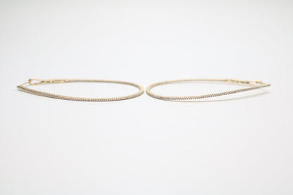 14k Yellow Gold Diamond Hoop Earrings (1.54CTW)