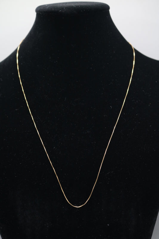 14K Yellow Gold Box Chain (20 Inches)