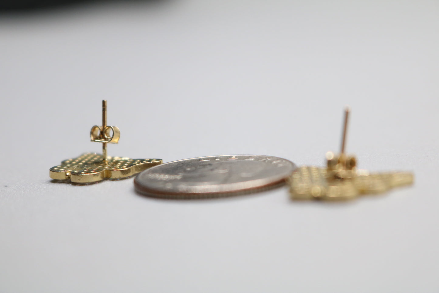 10k Yellow Gold Butterfly Stud Earrings