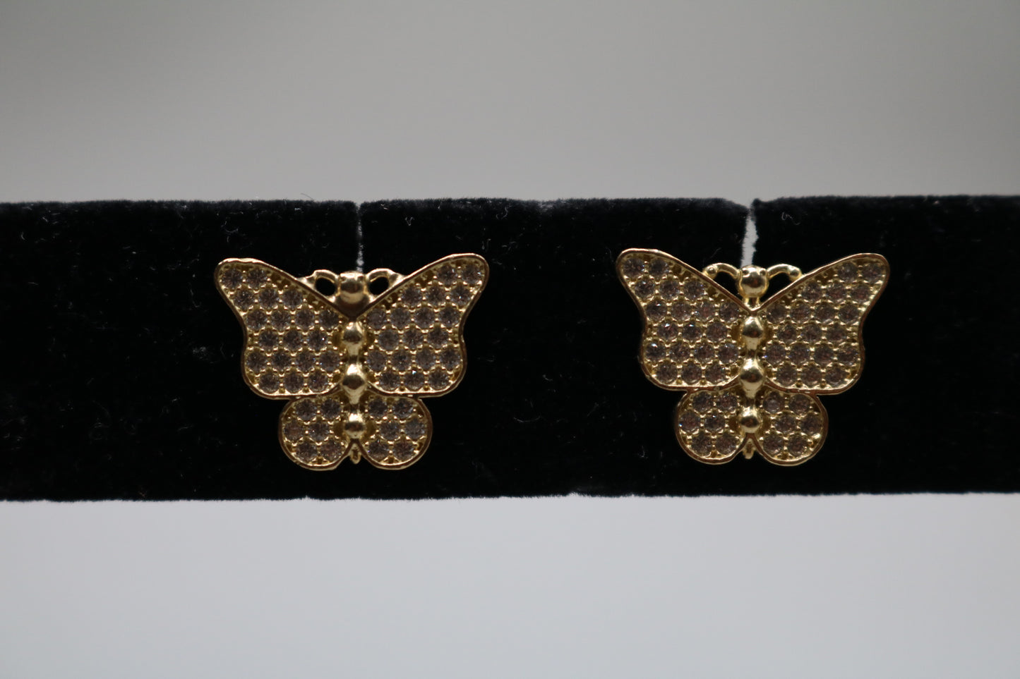 10k Yellow Gold Butterfly Stud Earrings