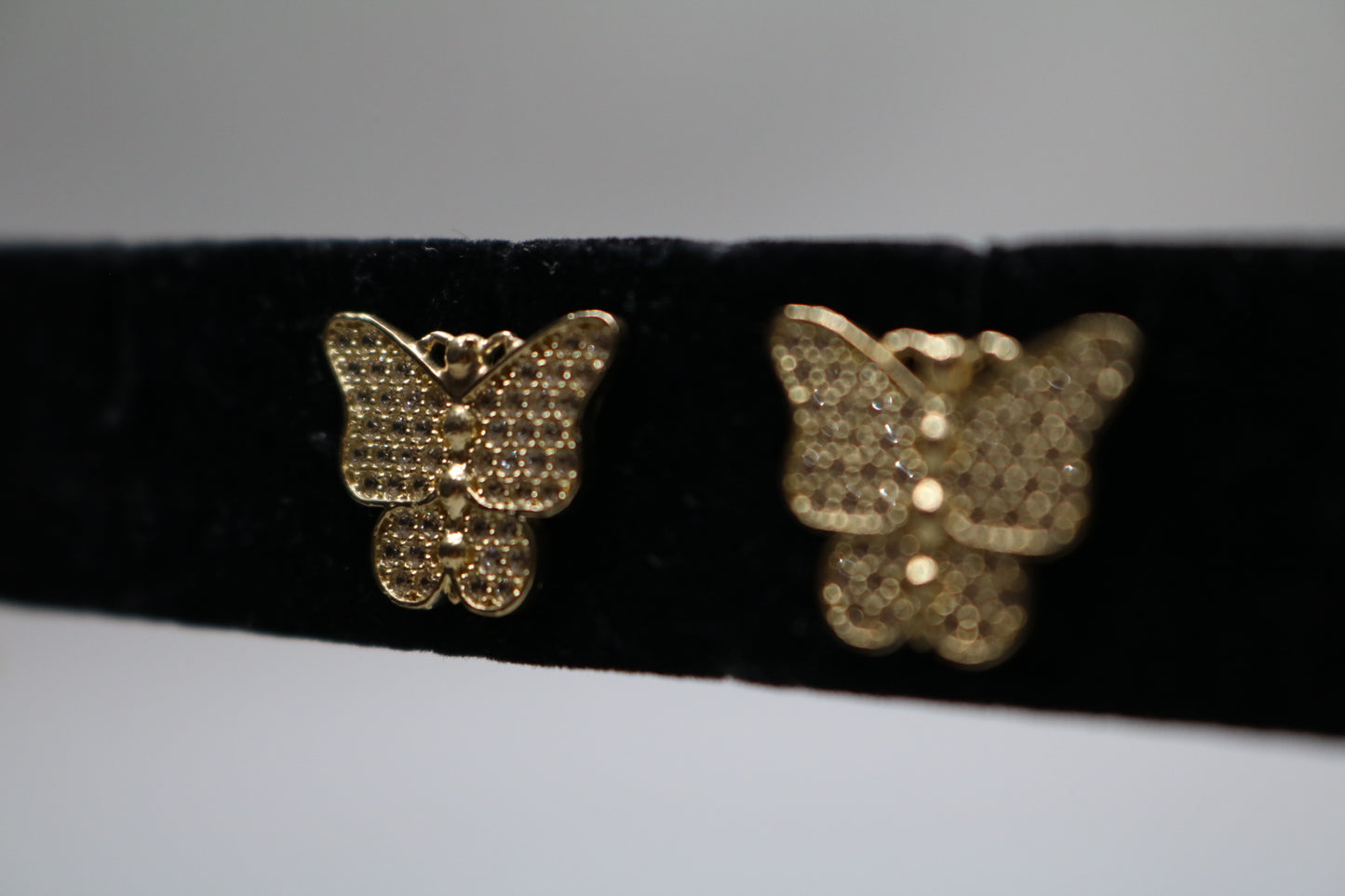 10k Yellow Gold Butterfly Stud Earrings