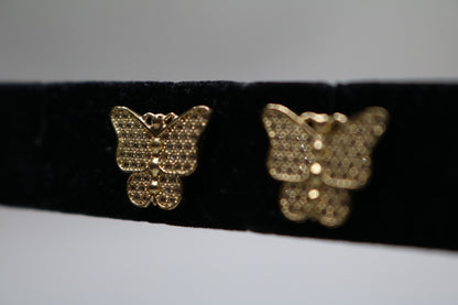 10k Yellow Gold Butterfly Stud Earrings