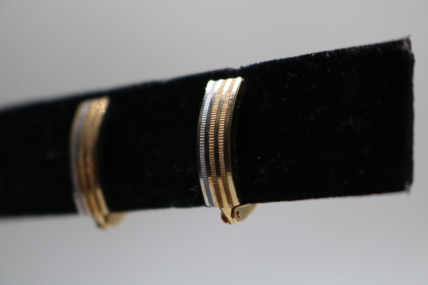 14k Three Tone Lever Earrings