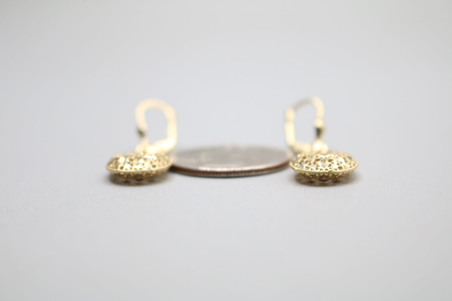 14k Yellow Gold Fancy Teardrop Earring