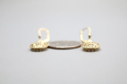 14k Yellow Gold Fancy Teardrop Earring