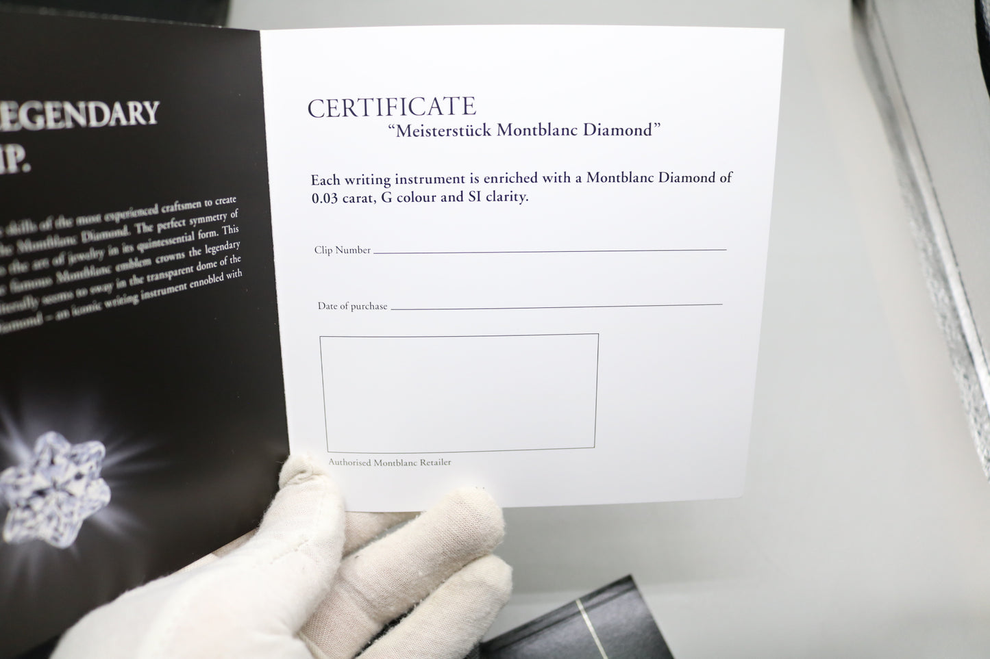 Montblanc Meisterstuck Diamond Ballpoint Box & Certificate