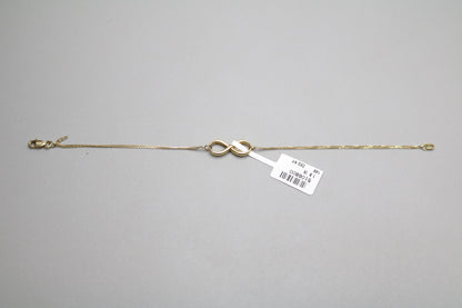 14K Yellow Gold Infinity Design Bracelet (7 Inches)