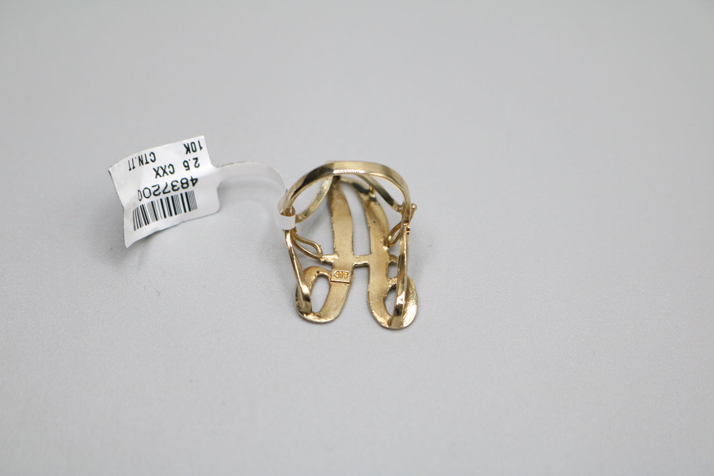 10K Yellow Gold Letter A Ring (Size 5)