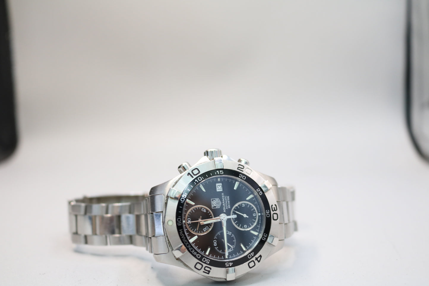 TAG HEUER 42MM Aqua Racer CAF2110 Chronograph Date Automatic Men's Watch