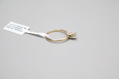 14K Yellow Gold Diamond Solitaire Ring (0.40 CTW) (Size 7 1/4)