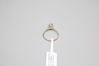 14K Yellow Gold Diamond Solitaire Ring (0.40 CTW) (Size 7 1/4)