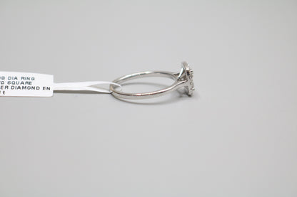 18K White Gold Diamond Square Ring (0.35 CTW) (Size 6 1/2)
