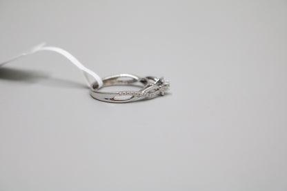 14K White Gold Diamond Engagement Ring (0.20 CTW) (Size 4)