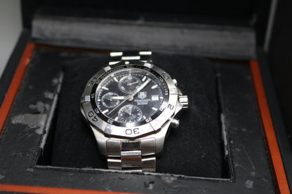 TAG HEUER 42MM Aqua Racer CAF2110 Chronograph Date Automatic Men's Watch