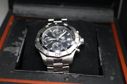 TAG HEUER 42MM Aqua Racer CAF2110 Chronograph Date Automatic Men's Watch