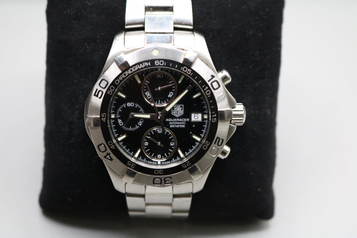 TAG HEUER 42MM Aqua Racer CAF2110 Chronograph Date Automatic Men's Watch