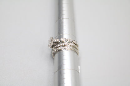 14K White Gold Diamond 3-Piece Wedding Set (Local Pick-Up Only)