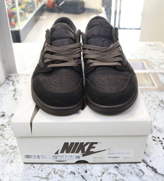 Air Jordan 1 x Travis Scott Velvet Brown and Dark Mocha Size 13