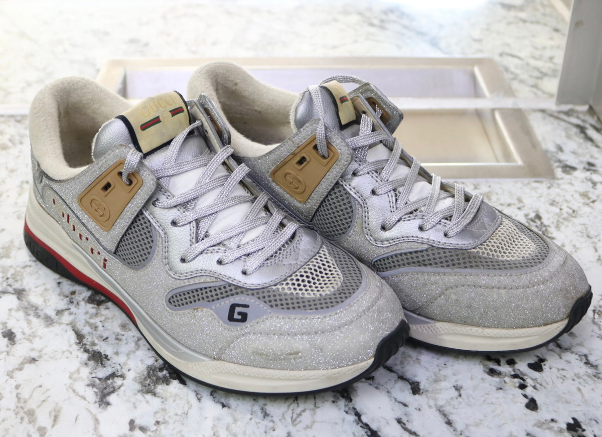 Gucci Ultrapace "Silver" 599058 HW910 8161 US Size 9