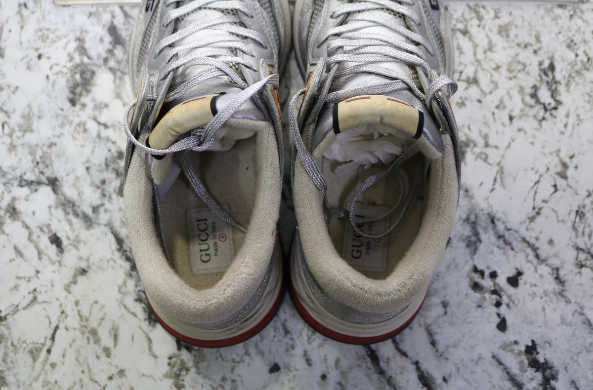 Gucci Ultrapace "Silver" 599058 HW910 8161 US Size 9