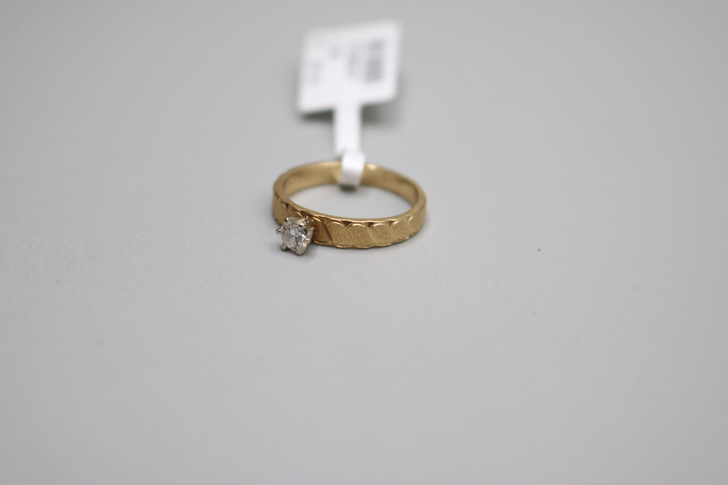 14K Yellow Gold Diamond Promise Ring (Size 4 3/4)