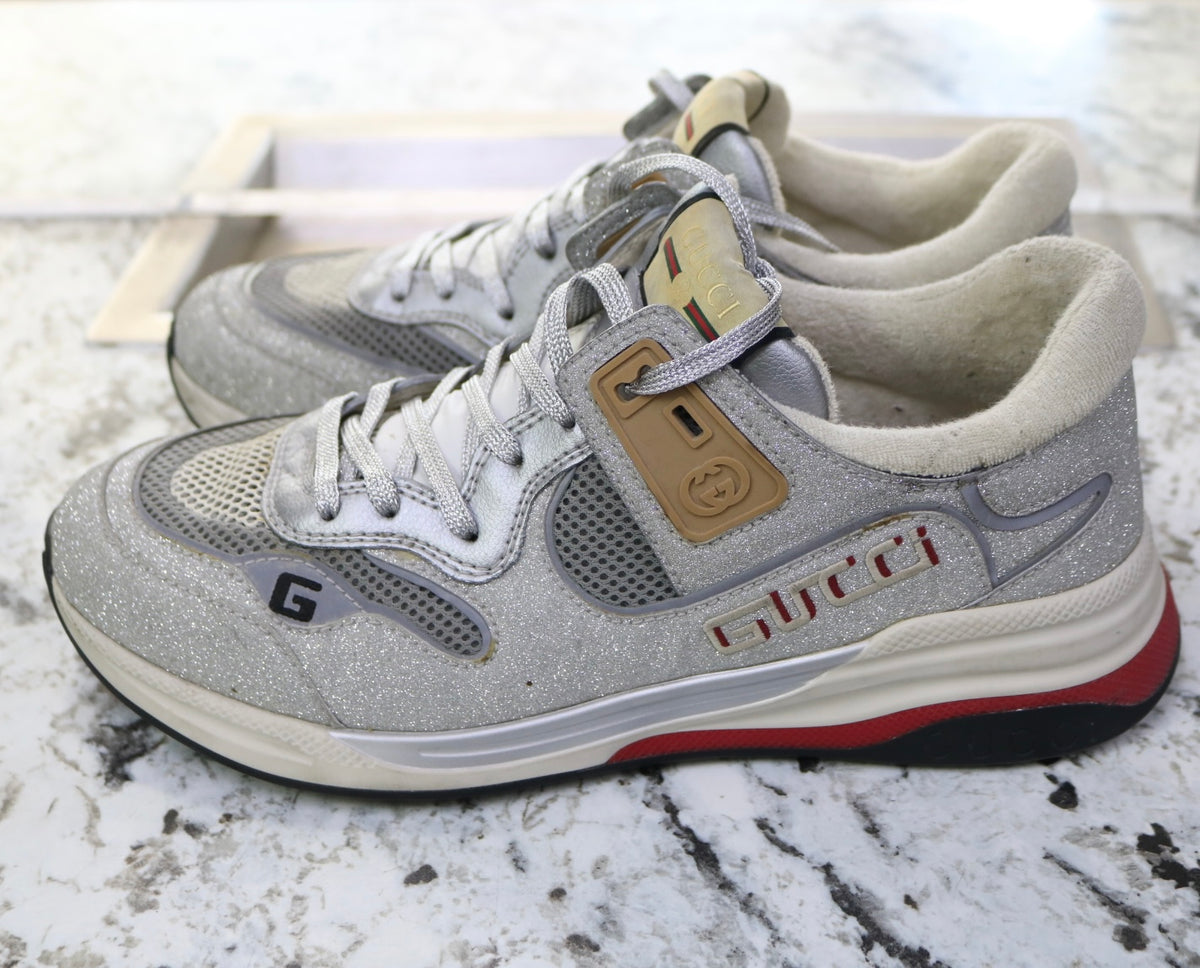 Gucci Ultrapace "Silver" 599058 HW910 8161 US Size 9