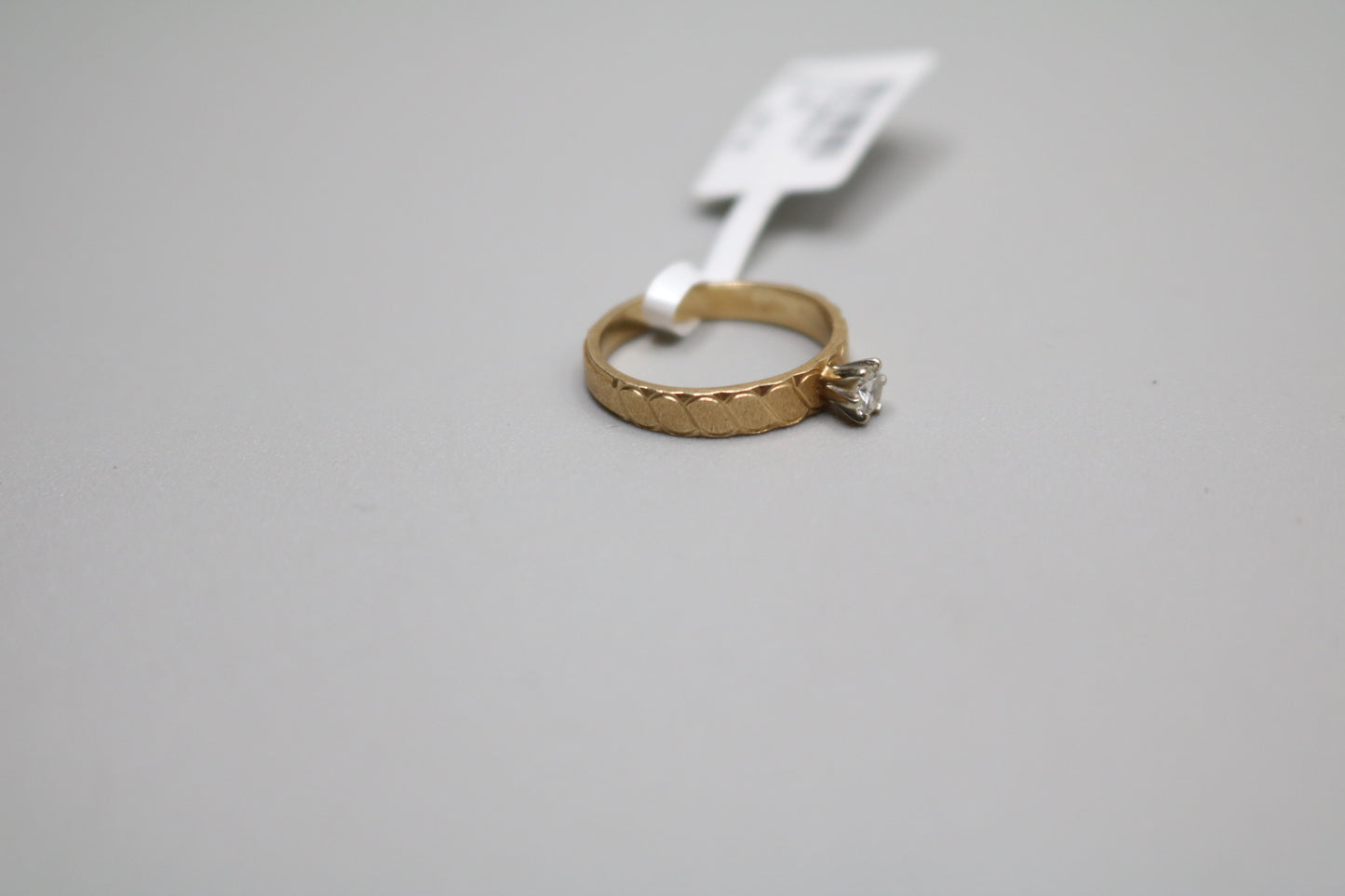 14K Yellow Gold Diamond Promise Ring (Size 4 3/4)