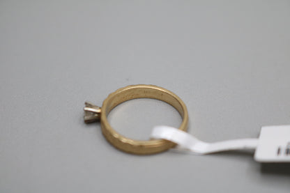 14K Yellow Gold Diamond Promise Ring (Size 4 3/4)