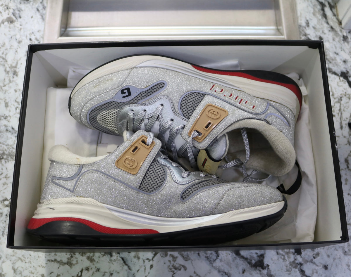 Gucci Ultrapace "Silver" 599058 HW910 8161 US Size 9