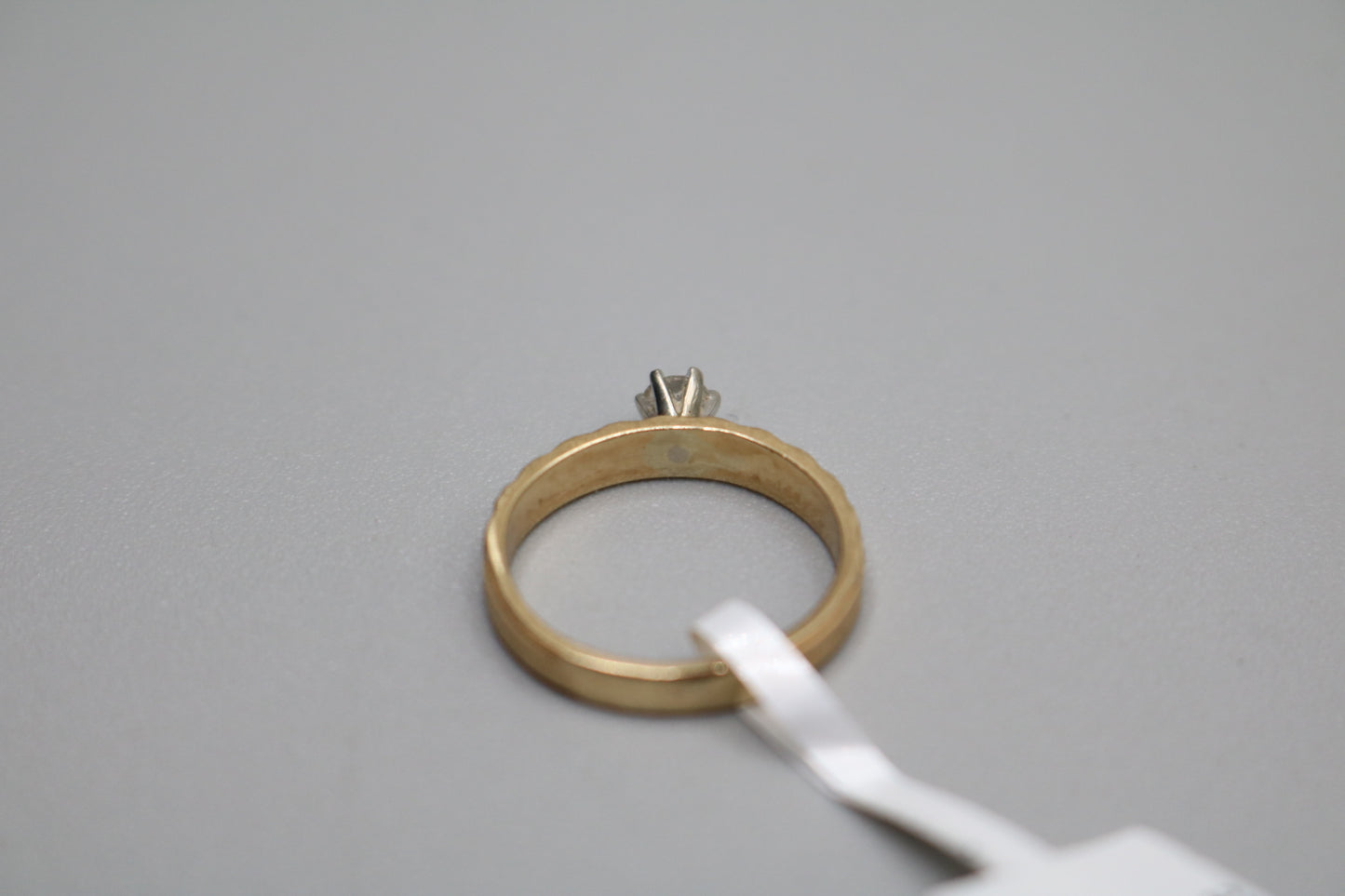 14K Yellow Gold Diamond Promise Ring (Size 4 3/4)