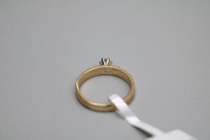 14K Yellow Gold Diamond Promise Ring (Size 4 3/4)