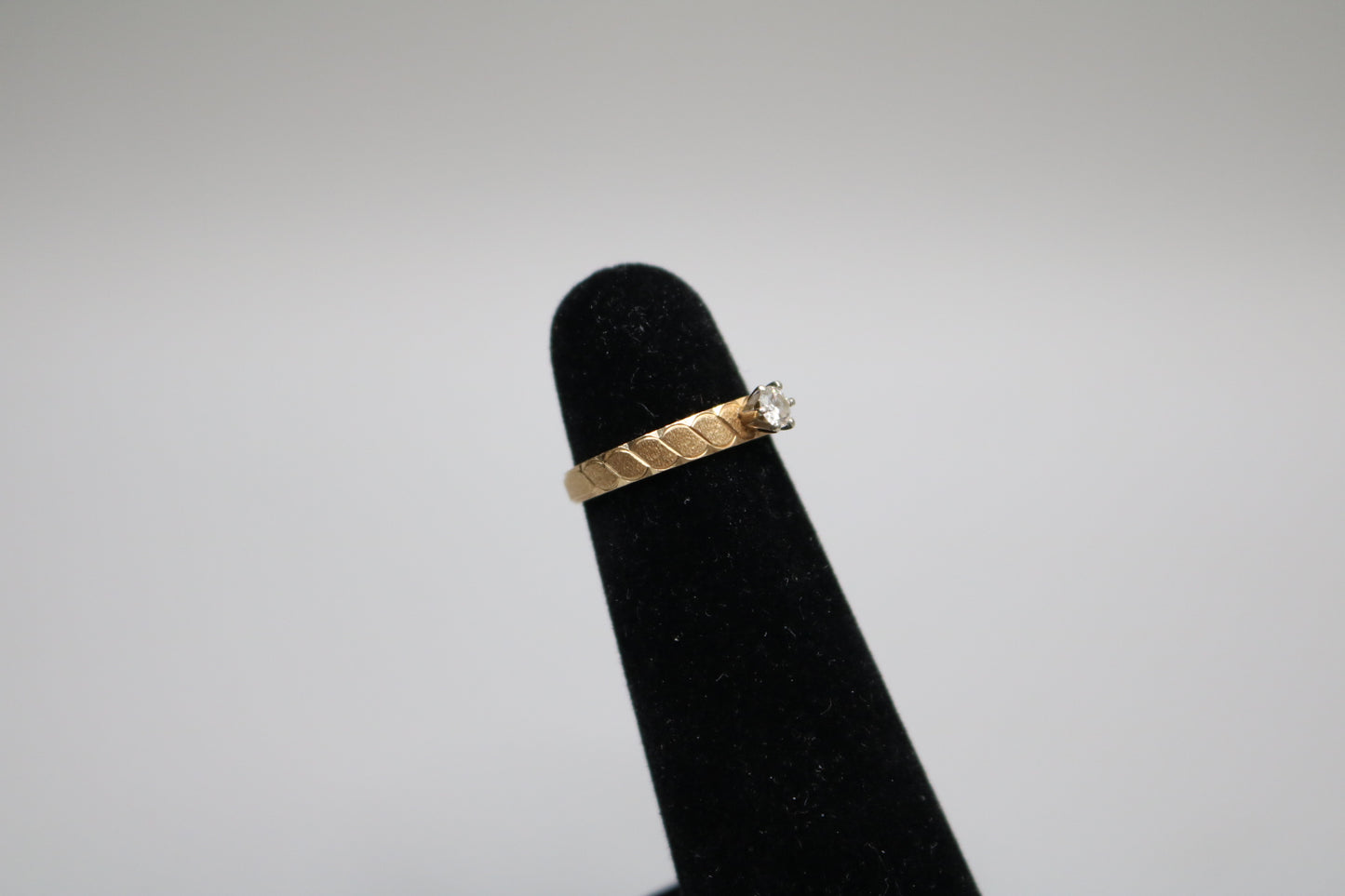 14K Yellow Gold Diamond Promise Ring (Size 4 3/4)