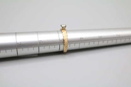 14K Yellow Gold Diamond Promise Ring (Size 4 3/4)