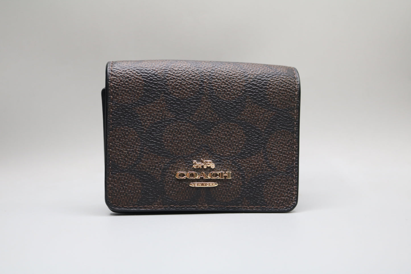 Brown Coach Monogram Wallet