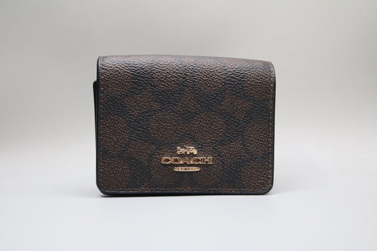 Brown Coach Monogram Wallet