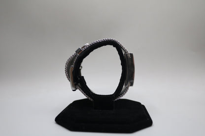 Ladies DKNY Black Square Dial Mesh Stainless Steel Silver Tone Bracelet Watch