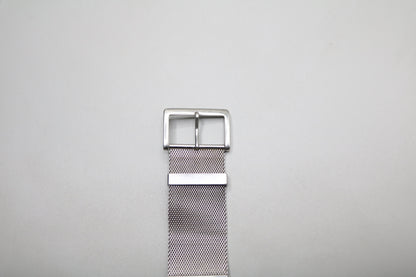 Ladies DKNY Black Square Dial Mesh Stainless Steel Silver Tone Bracelet Watch