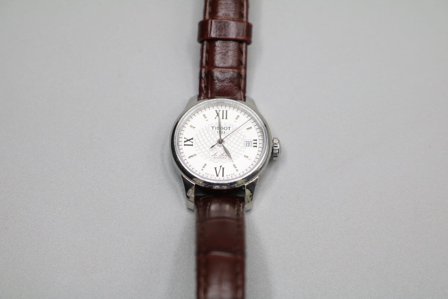 TISSOT Le Locle Automatic Silver Dial Brown Leather Unisex Watch