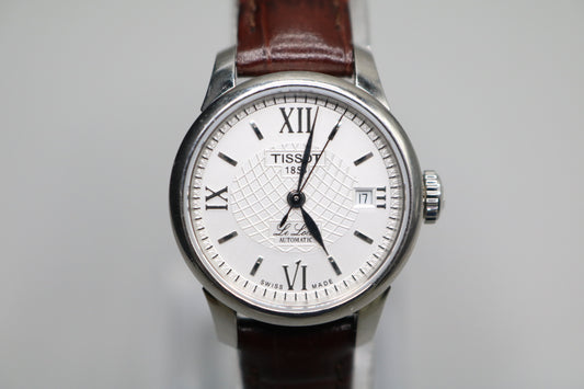 TISSOT Le Locle Automatic Silver Dial Brown Leather Unisex Watch